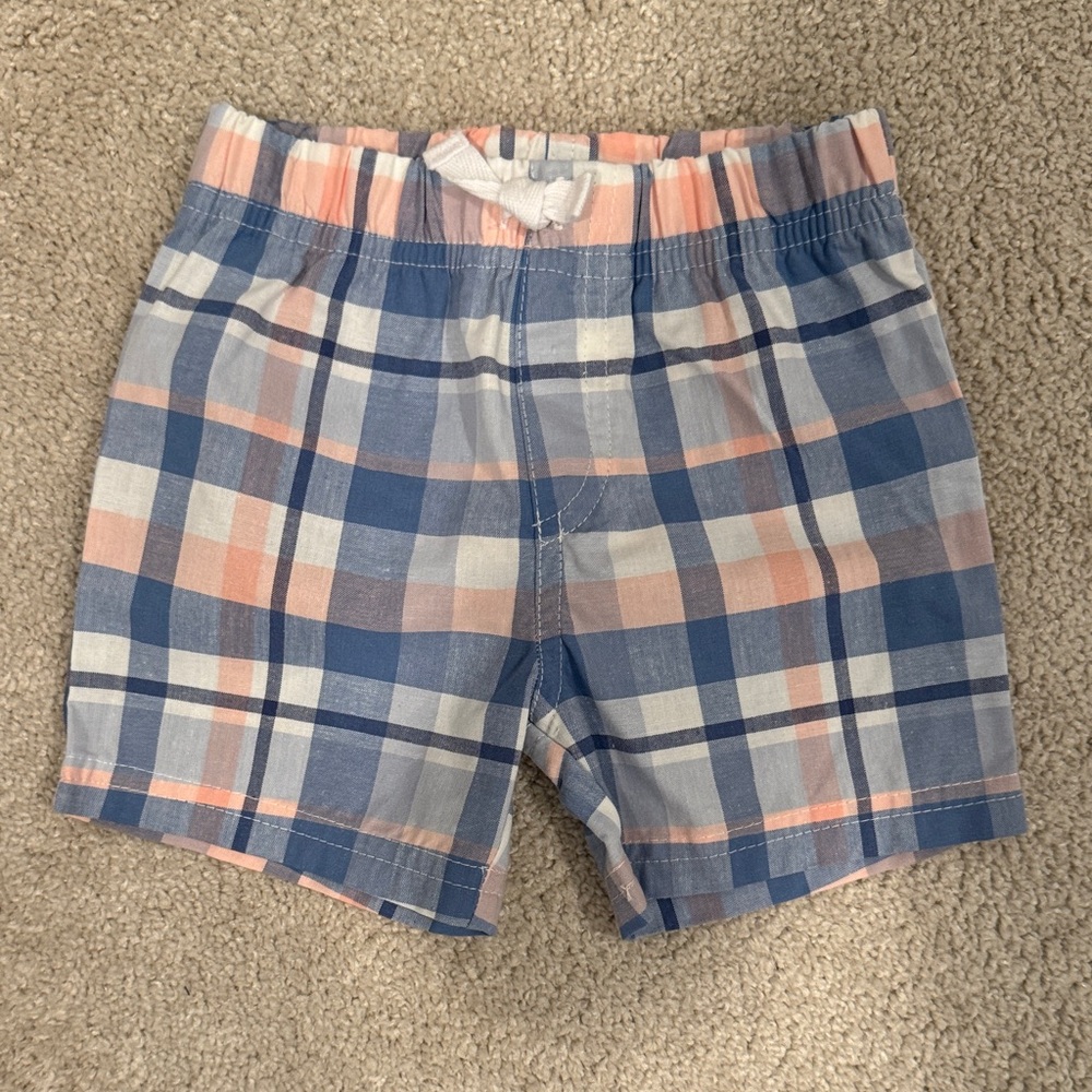 Carter's Blue and Pink Plaid Kids Shorts